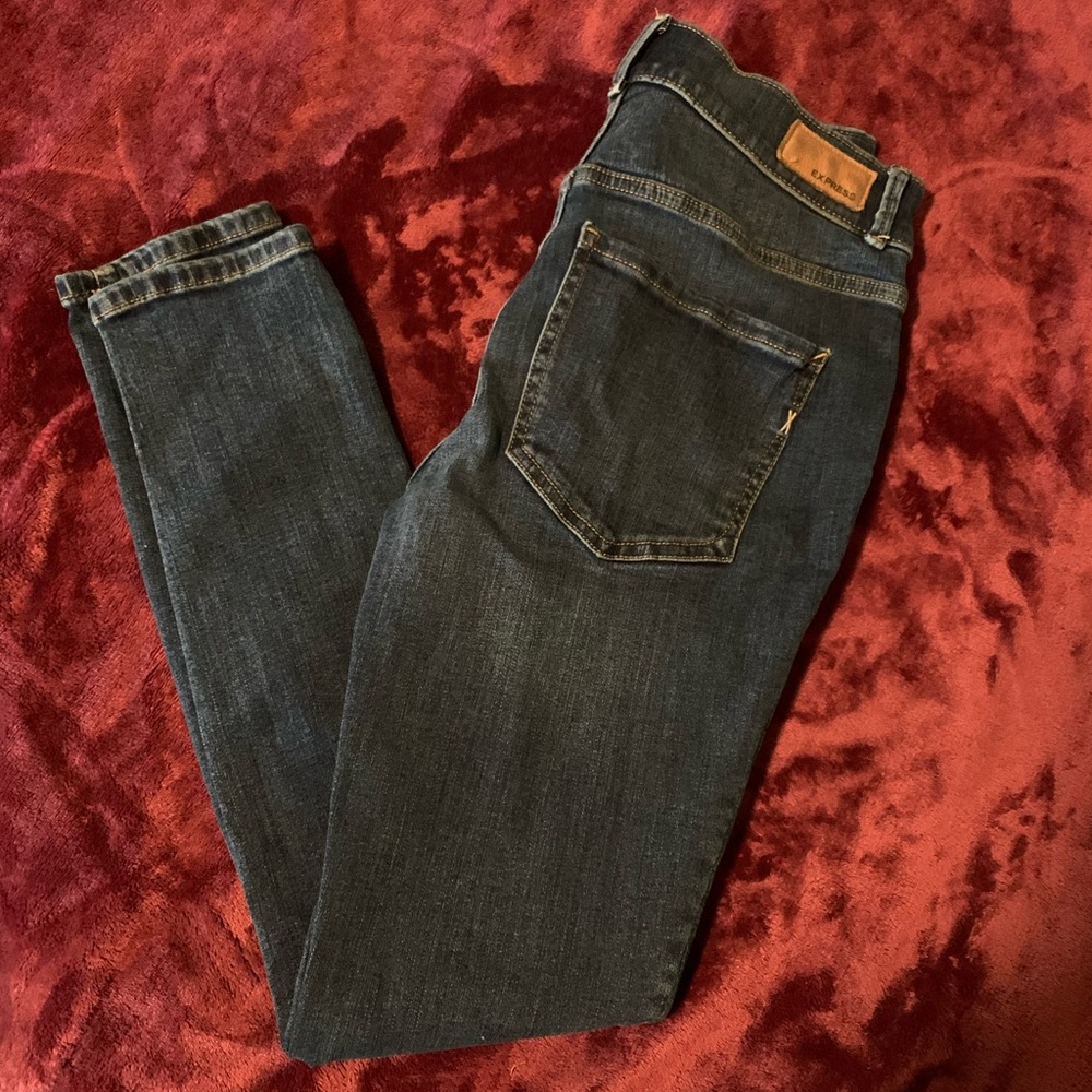Express high rise cropped jeans